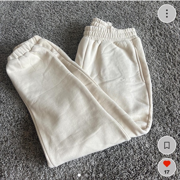 Comfrt Joggers Women's Small Bone Ivory Cream Sweatpants - Picture 2 of 5